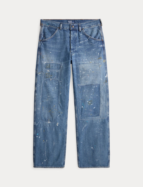 Polo Ralph Lauren Relaxed Fit Distressed Carpenter Jean, Blue