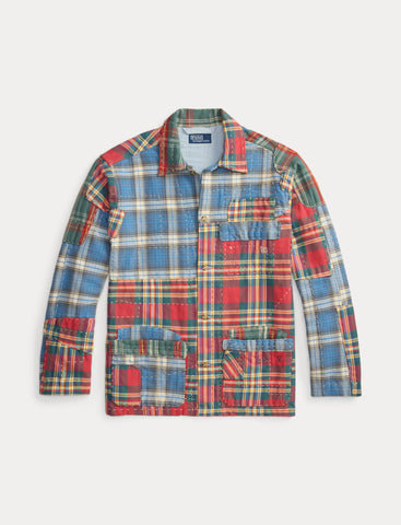 Polo Ralph Lauren Patchwork Plaid Flannel Overshirt, Multi – OZNICO