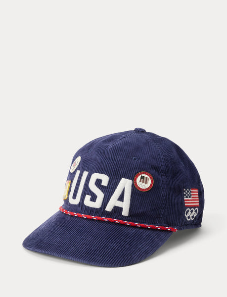 Polo Ralph Lauren Team USA Corduroy Cap, Navy