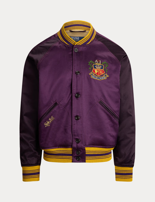 Polo Ralph Lauren Embroidered Satin Baseball Jacket, Multi
