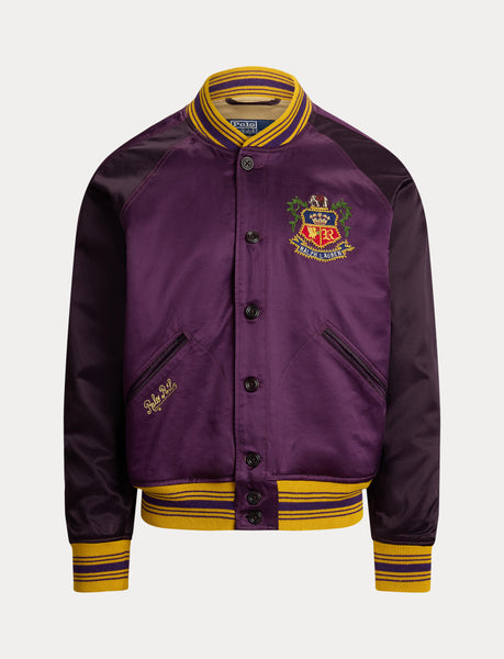 Polo Ralph Lauren Embroidered Satin Baseball Jacket, Multi