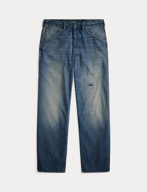 Polo Ralph Lauren Classic Fit Distressed Workwear Jean, Blue