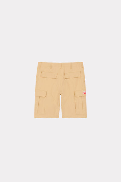 KENZO WORKWEAR CARGO SHORTS, PALE CAMEL