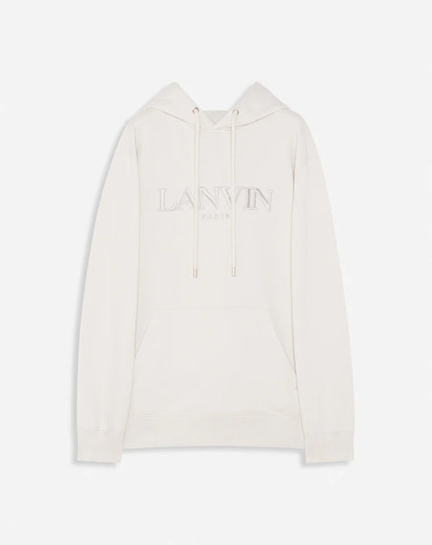 LANVIN CLASSIC PARIS EMBROIDERED HOODIE, MASTIC