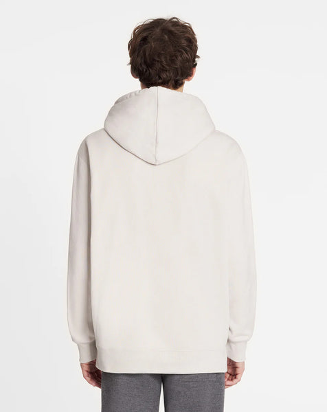 LANVIN CLASSIC PARIS EMBROIDERED HOODIE, MASTIC