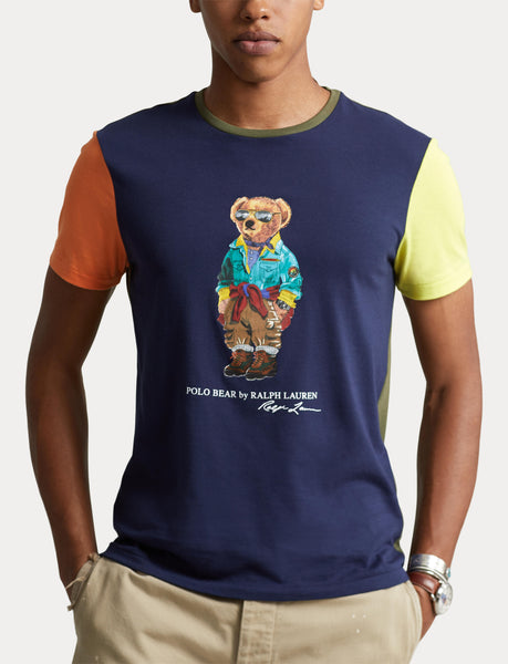 Polo Ralph Lauren Outdoor Bear Short Sleeve T-Shirt, Navy Multi