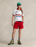 Polo Ralph Lauren Classic Fit Polo Sport Mesh Rugby Shirt, White