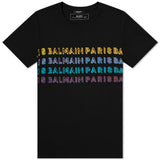 BALMAIN Multi Color Logo T-Shirt, Black