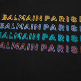 BALMAIN Multi Color Logo T-Shirt, Black