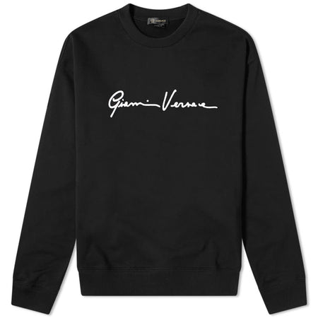Y-3 Signature Graphic Cotton Crewneck Sweatshirt, Black