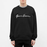 VERSACE GIANNI SIGNATURE CREW NECK SWEATSHIRT, Black