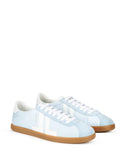 LANVIN Low Top Nylon Sneaker, Light Blue/ White