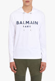 BALMAIN Hooded Long Sleeve Shirt, White