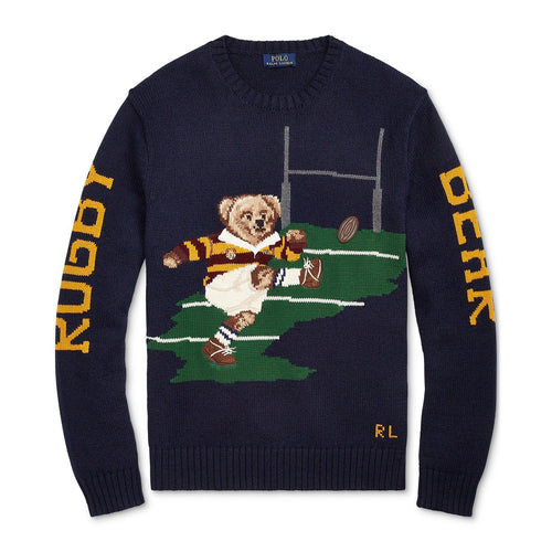 POLO RALPH LAUREN Rugby Bear Sweater, Navy