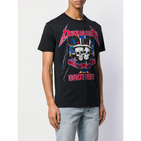 DSQUARED2 Skull Logo Print T-Shirt, Black