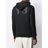 Y-3 Logo Printed Hoodie, Black