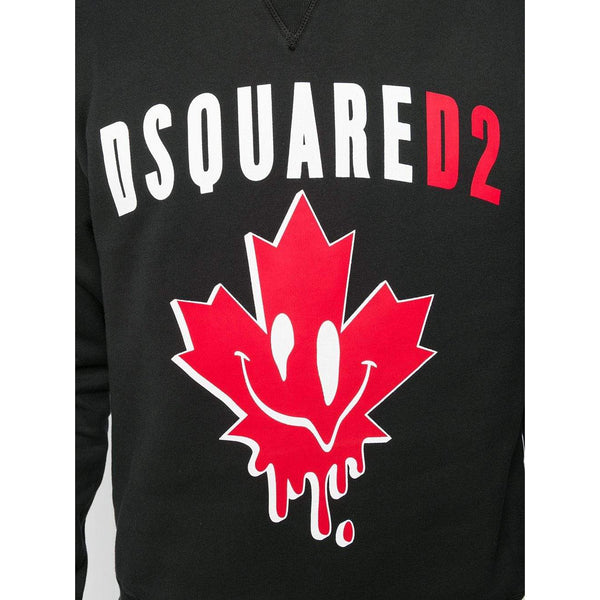 DSQUARED2 Smiley Leaf Sweatshirt, Black