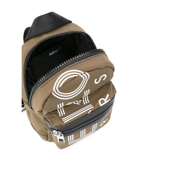 KENZO Logo Print Mini Backpack Khaki