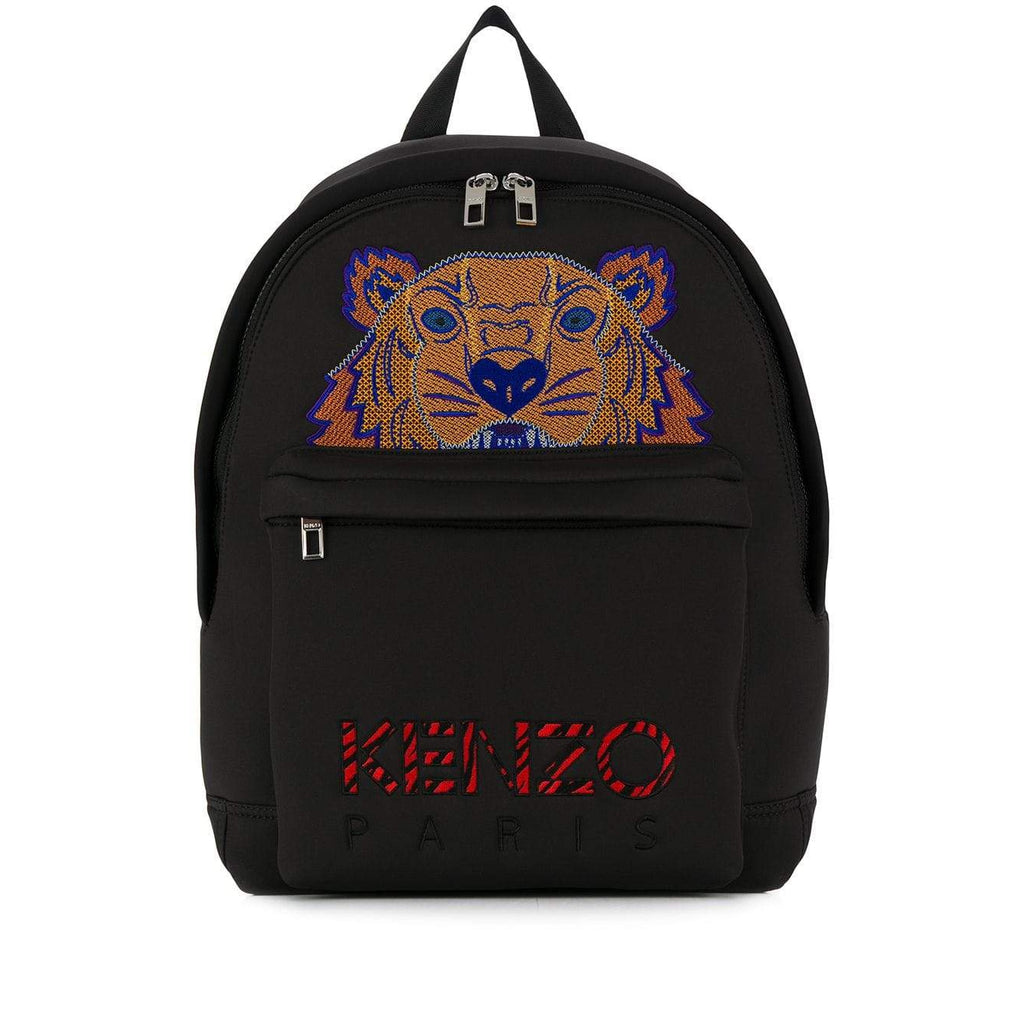 KENZO Large Tiger Logo Embroidered Backpack, Black