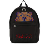 KENZO Large Tiger Logo Embroidered Backpack, Black