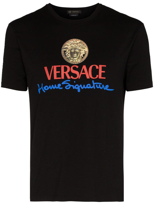 VERSACE MEDUSA HOME SIGNATURE T-SHIRT, Black