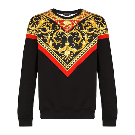 VERSACE GIANNI SIGNATURE CREW NECK SWEATSHIRT, Black