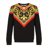 VERSACE Baroque Print Sweatshirt, Black/ Multi