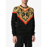 VERSACE Baroque Print Sweatshirt, Black/ Multi