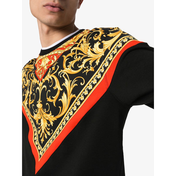 VERSACE Baroque Print Sweatshirt, Black/ Multi