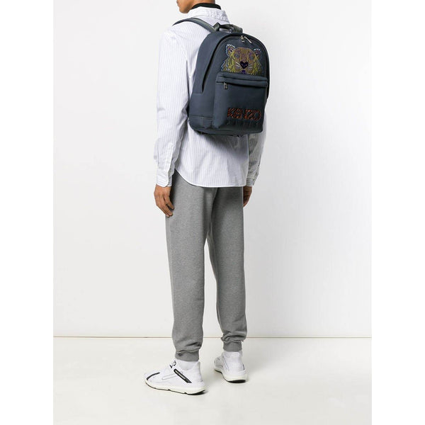 KENZO Large Tiger Logo Embroidered Backpack, Anthracite