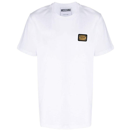 MOSCHINO Logo Plaque T-Shirt White