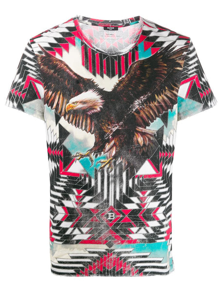 BALMAIN Eagle Print T-Shirt, Multi