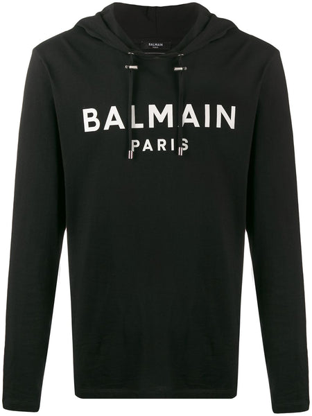 BALMAIN Multi Color Logo Crew Neck Sweatshirt, Black