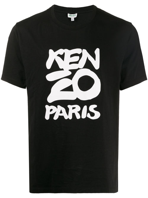 KENZO Paris Logo-Print T-Shirt, Black