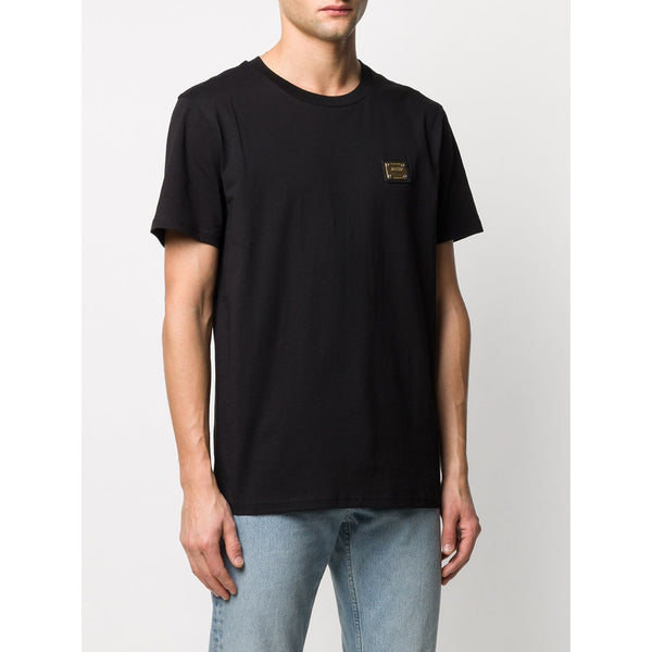 MOSCHINO Logo Plaque T-Shirt, Black