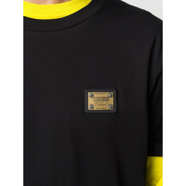 MOSCHINO Logo Plaque T-Shirt, Black