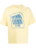 OPENING CEREMONY WARPED LOGO REGULAR T-SHIRT, LEMON COBALT