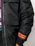 HERON PRESTON NYLON BOMBER JACKET, BLACK