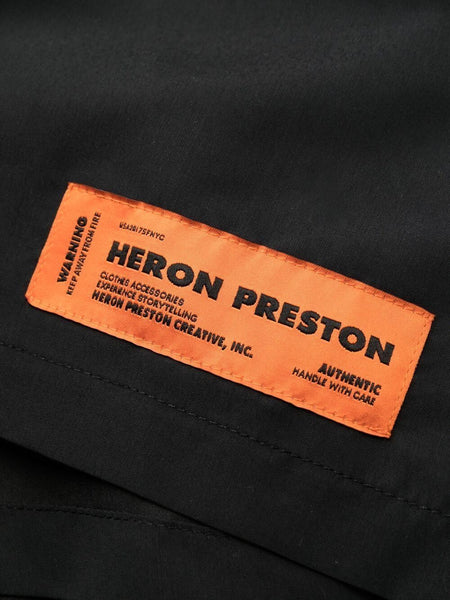HERON PRESTON NYLON SWIM SHORTS, BLACK