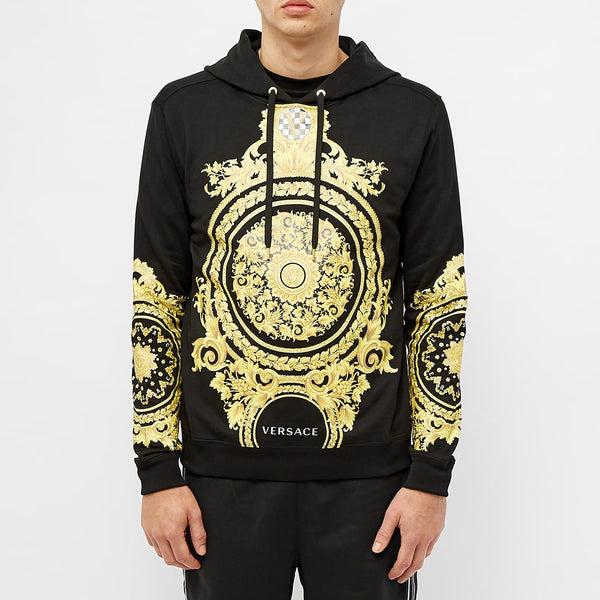 VERSACE LE POP CLASSIQUE PRINT HOODIE, Black