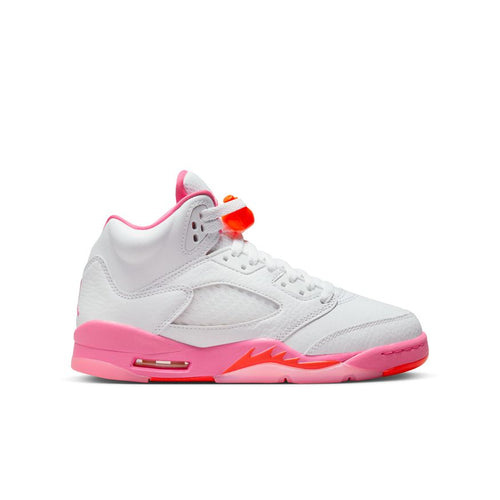 Jordan 5 Retro (GS), WHITE/PINKSICLE-SAFETY ORANGE