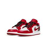 Air Jordan 1 Low (GS), WHITE/GYM RED-BLACK