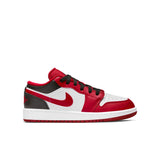 Air Jordan 1 Low (GS), WHITE/GYM RED-BLACK