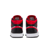 Air Jordan 1 Mid, BLACK/FIRE RED-WHITE