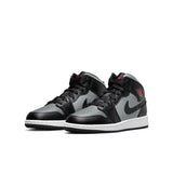 Air Jordan 1 Mid, BLACK/GYM RED-PARTICLE GREY-WHITE