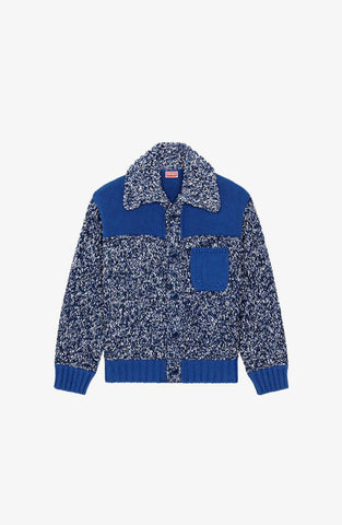 KENZO FISHERMAN KNIT CARDIGAN, MIDNIGHT BLUE – OZNICO