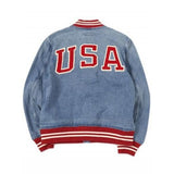 POLO RALPH LAUREN Denim Varsity Jacket, Blue