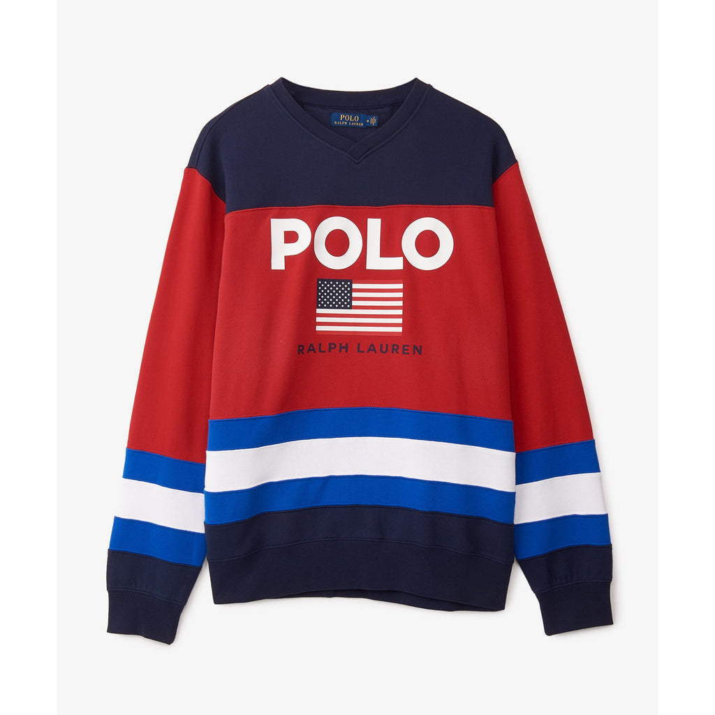 POLO RALPH LAUREN Flag Logo Crewneck, Multi