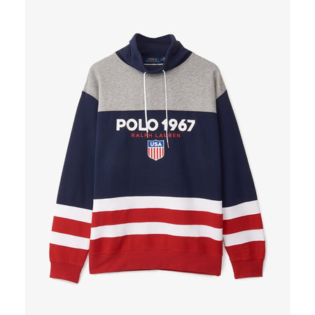 NWT Ralph Lauren Hoodie Sweatshirt Multicolor - Monogram Logo - Men’s LT  (7962)
