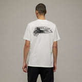 Y-3 BRUSH GFX SS TEE, OFF WHITE